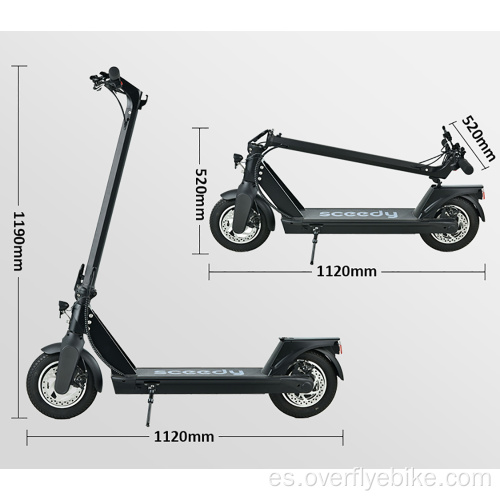 Patinete eléctrico de largo alcance ES07 para adultos Portátil